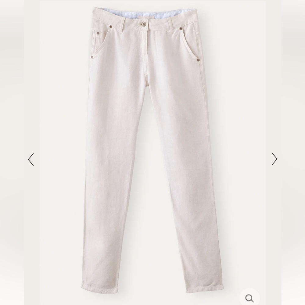 Poetry Heavy Linen Straight Leg Jeans in Ice sz: 2